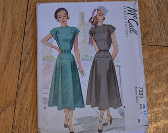 1940's McCall Day Dress Pattern 7203