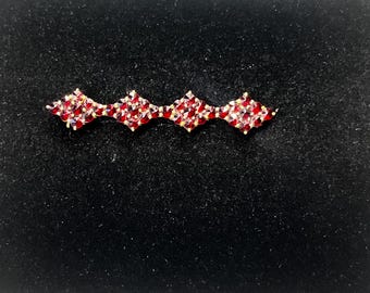 Victorian Garnet Bar Brooch