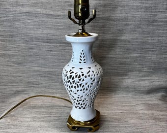 L Berman Blanc de Chine Table Lamp