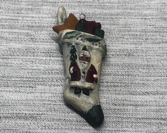 Greg Guedel Santa Stocking Ornament