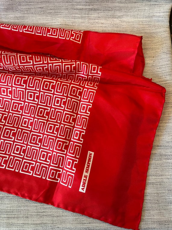 Vintage Adele Simpson Monogram Scarf - image 1