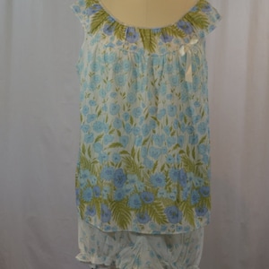 Philmaid Two Piece Babydoll Bloomer Floral Pajama Set