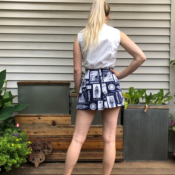 Navy and White Ships Ahoy Vintage Skort - image 4