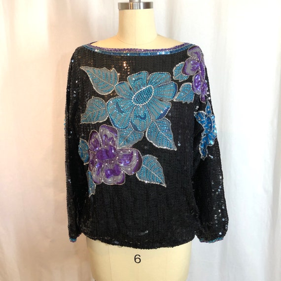 Floral Sequin Top By Judith Ann Creations - image 1
