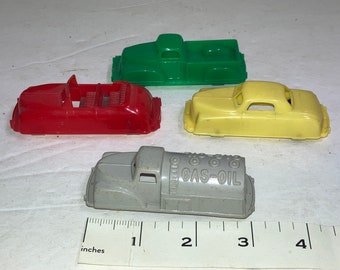 Lot of 4 Vintage Renwal Plastic Toy Cars