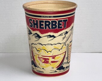 Vintage Empty Sherbet Ice Cream Container Cincinnati Ohio