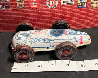 Vintage Marx Tin Litho Race Car