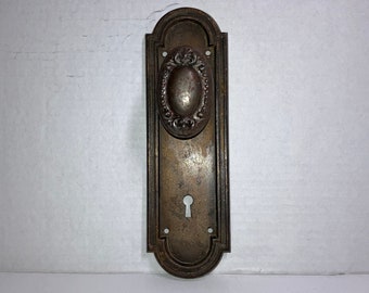 Antique Brass Door Knob and Keyplate Wallhanger