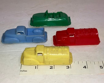 Lot of 4 Vintage Renwal Plastic Toy Cars