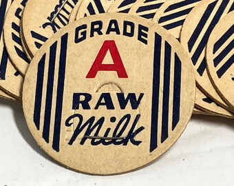 Lot of 25 Unused Raw Milk Bottle Caps