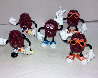 Lot of 5 Larger California Raisins Figures