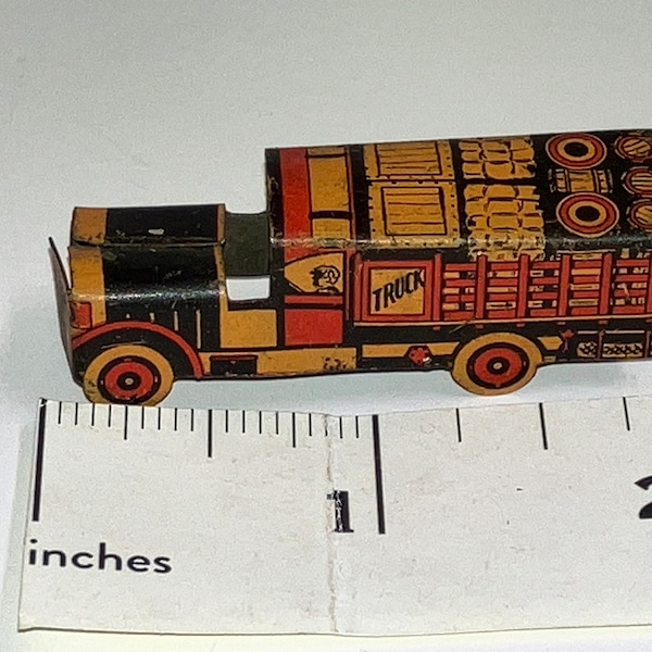 Vintage Early Tin Cracker Jack Prize Truck
