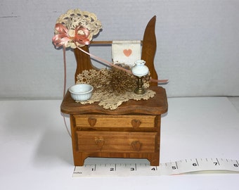 Wood Doll House Washstand or Decoration