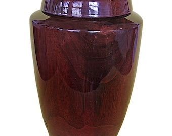 Timeless Style Black Walnut Urn, Hand-Crafted, Signed Original