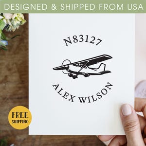 AVIATION CUSTOM Cessna Airplane EMBOSSER or Stamp - Gift for Air Force, Private Pilot, Flight School Student, New Pilot, Airplane Boys 164
