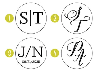 Custom Initials Embosser - Personalized Embosser, Wedding Embosser, From The Library of, Invitation Monogram Embosser, Modern Design 125