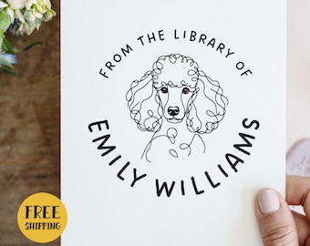 Custom Dog Book Embosser with choice of pet image: Library Stamp, Book Lover Gift