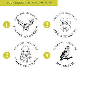 EMBOSSER CUSTOM OWL - Cadeau personnalisé pour les enseignants, les bibliothécaires, les mères de famille, les amateurs de lecture qui aiment les chouettes effraies, les chouettes des neiges et les oiseaux 148