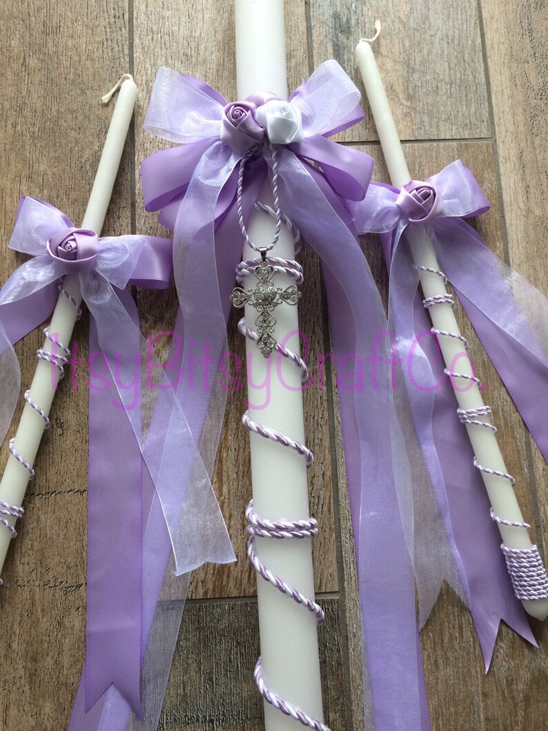 Greek Baptism Set Lambada Lambades / Candle Set / Greek Etsy