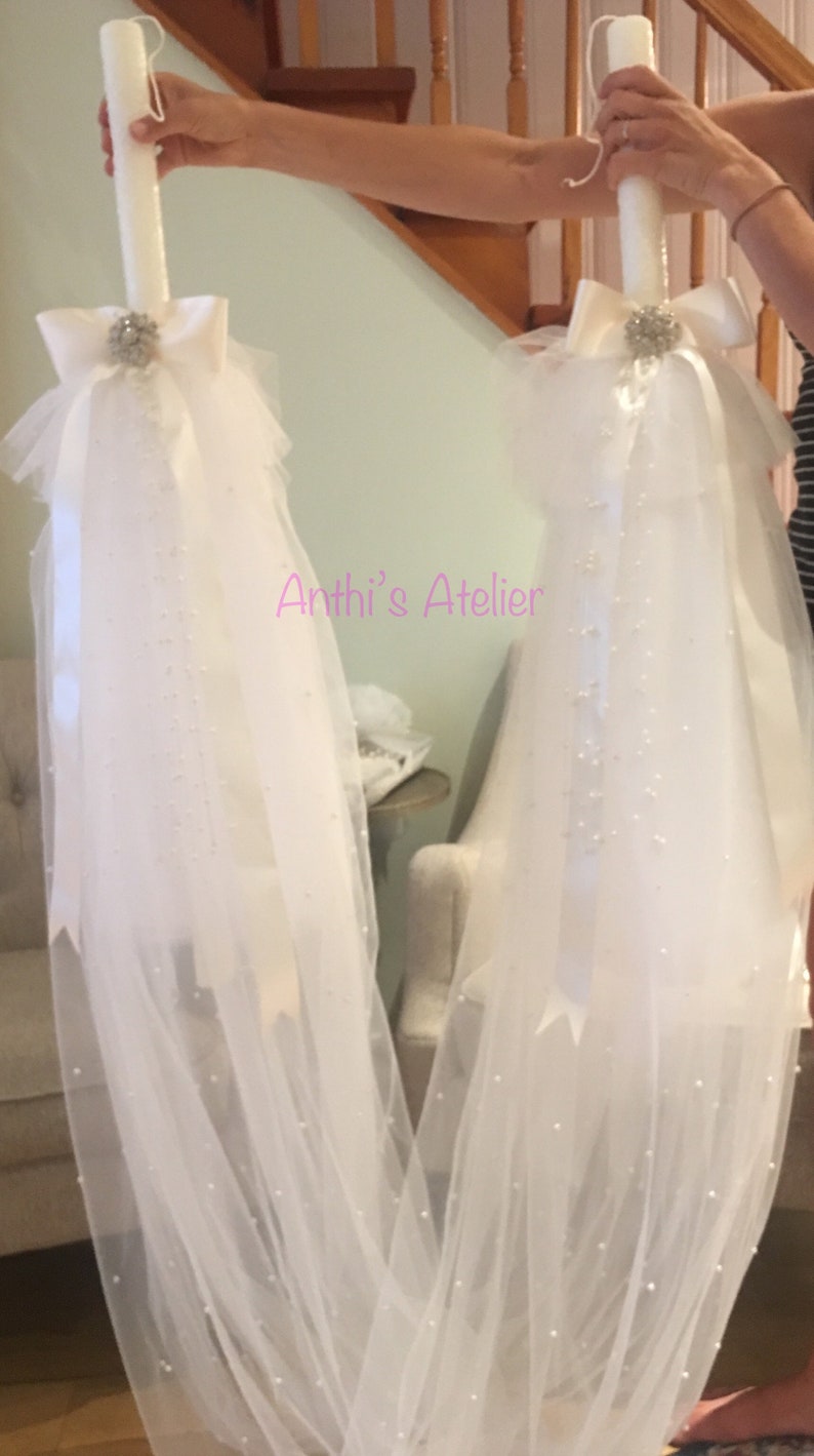 Greek Wedding Candles / Lambades / Lambathes / Wedding Candle Etsy Canada