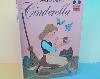Vintage Cinderella 1974 Disney's Wonderful World of Reading Book