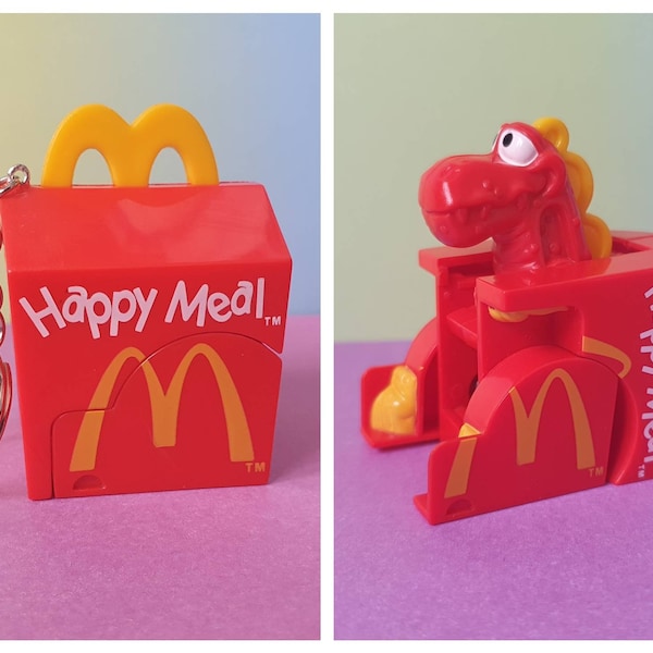 Vintage McDonalds Happy Meal Toy transforms to a Dinosaur