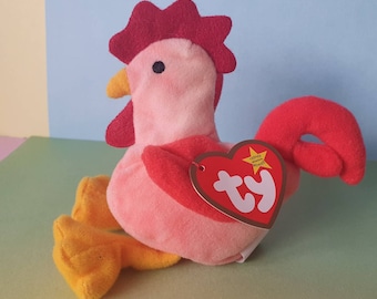 1999 4 inch #7 STRUT the Rooster TY McDonald's Teenie Beanie - New in bag 1999 4 inch #7 STRUT the Rooster TY McDonald's Teenie Beanie - New in bag