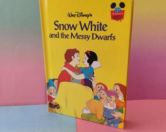 Vintage Snow White and the Messy Dwarfs 1984 Disney&#39;s Wonderful World of Reading Book