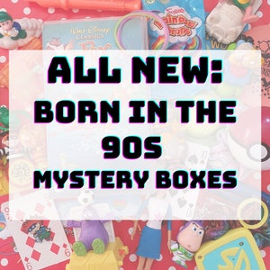 BORN IN THE 90's Mystery Box. (read the description) surprise box including toys, pin badges, nostalgia.