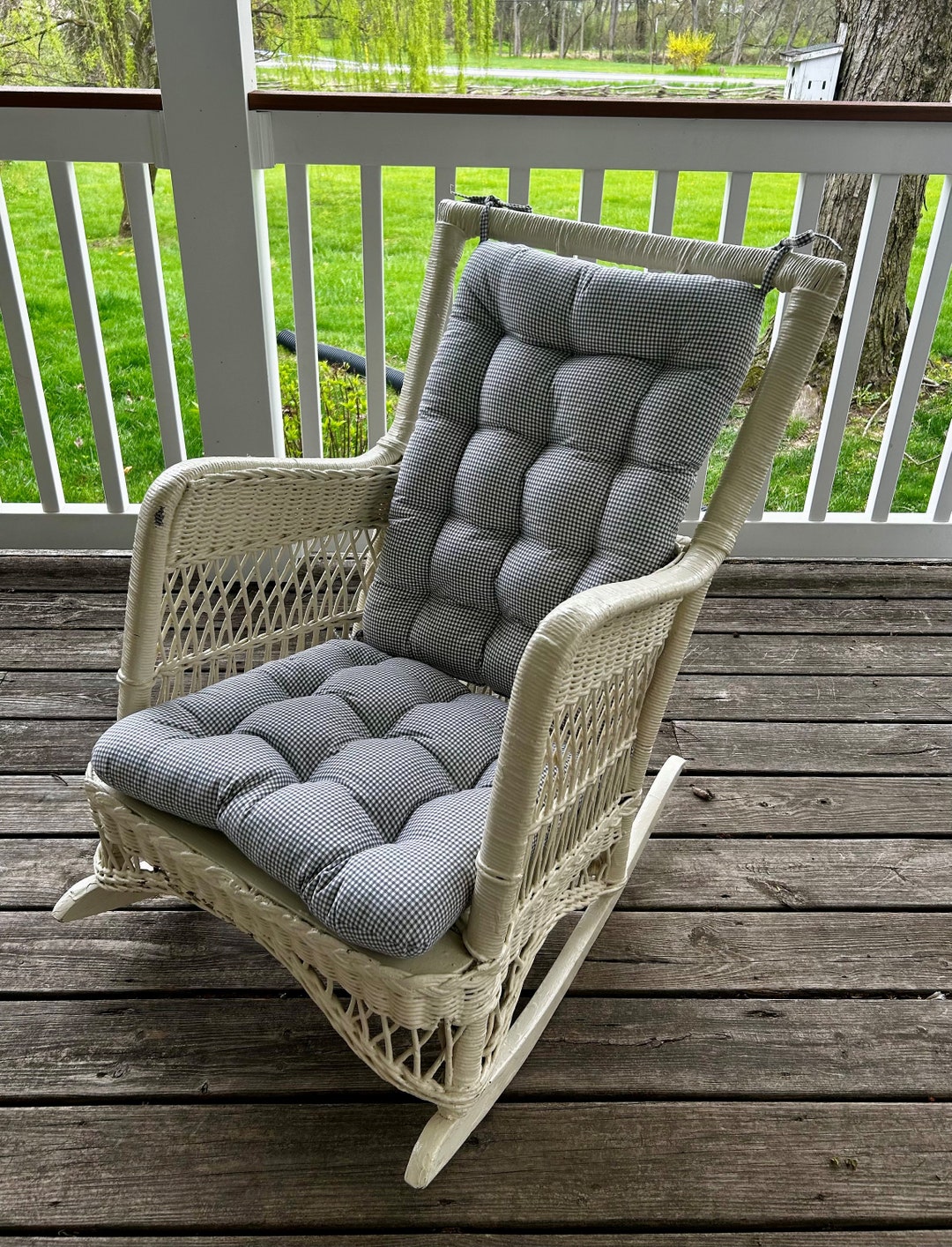 Painted Antique Heywood Wakefield Victorian Wicker Rocking Chair Rocker Etsy