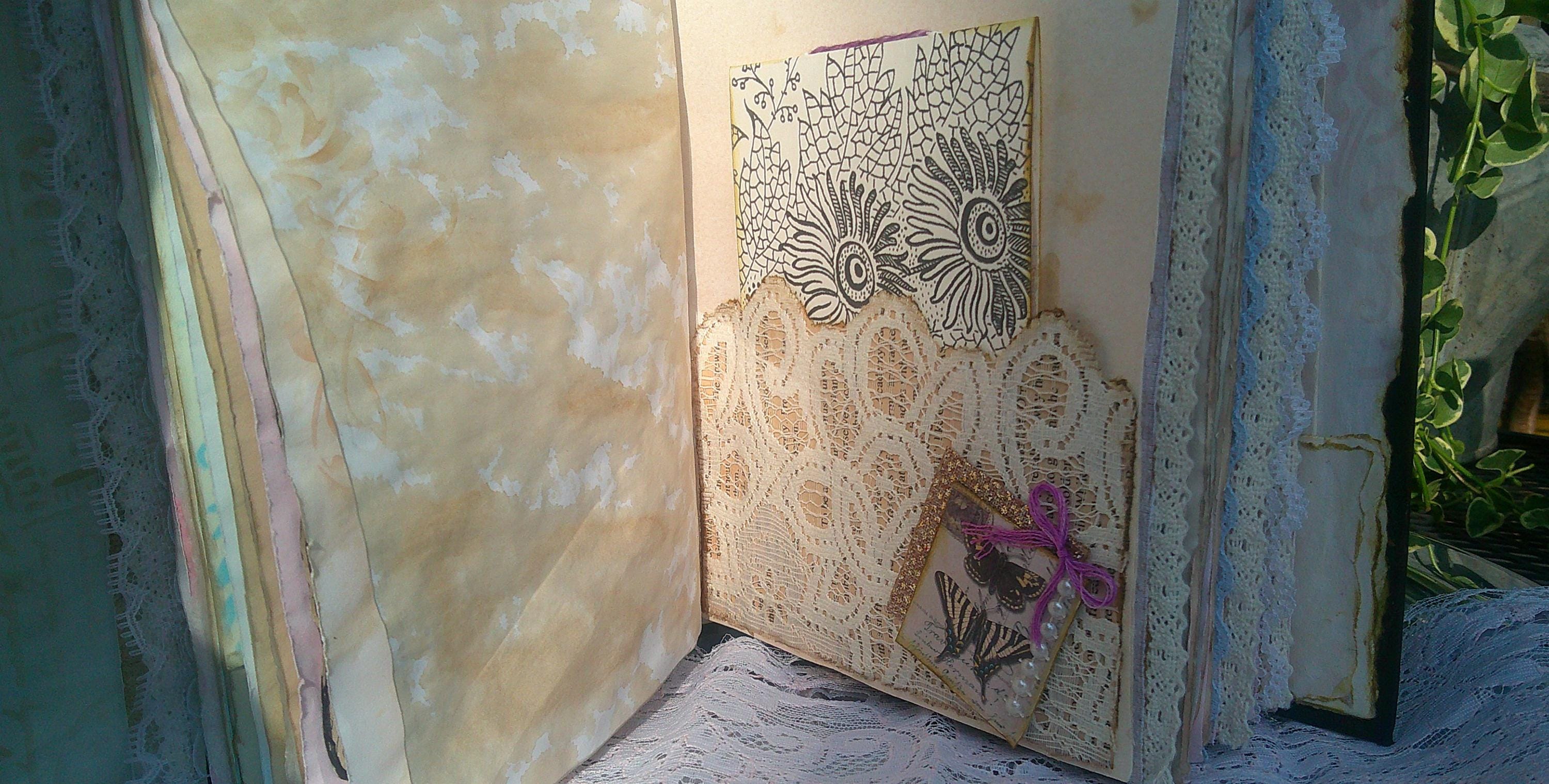 Pink Journal Handmade/vintage Style/hand Dyed Papers/hard Cover - Etsy