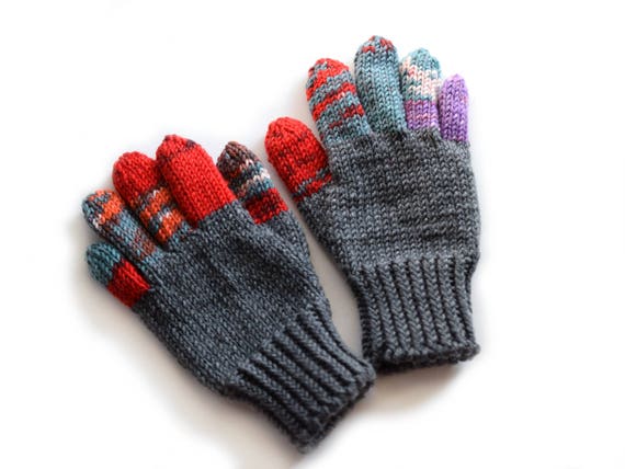 Cold-proof Winter Wool gloves Rainbow Striped Wool Cycling Cold Knit Wool gloves Cozy Color : Multi-colored, Size : One size