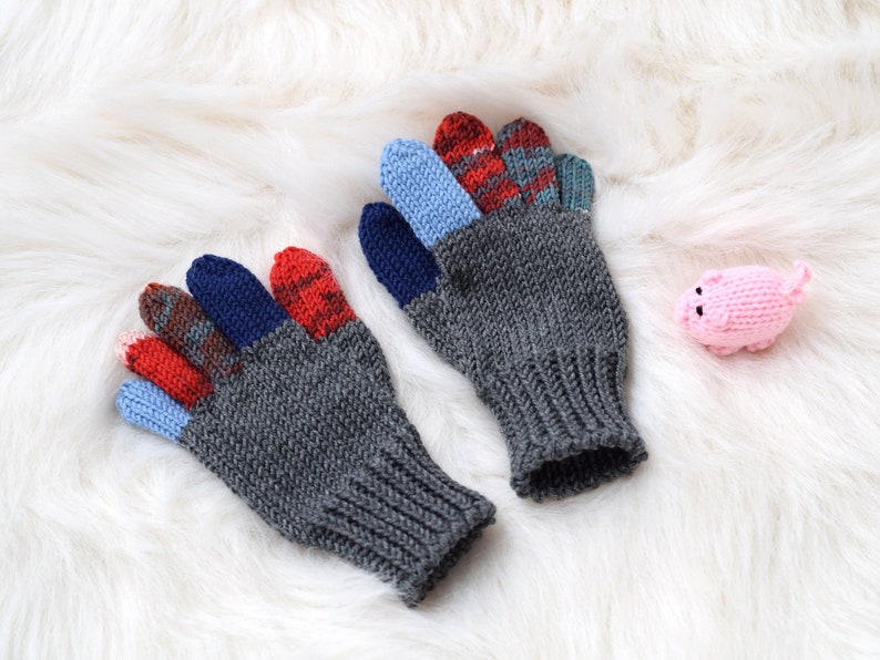 Double Couche 6 Paires De Gants Magiques Enfants - Tricot Extensible, Chauds, Pour 1-3 Ans, Lavables Machine Accessoire Mains Enfant