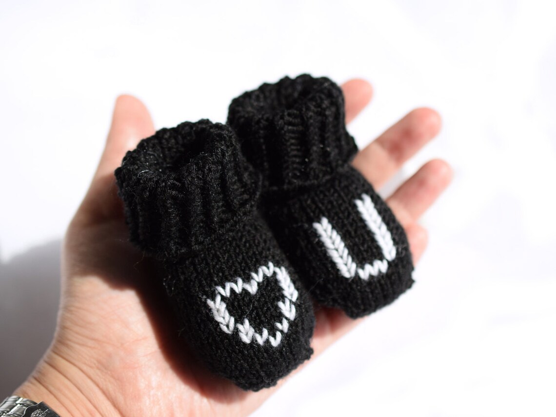 Black Baby Socks With Heart Love You Personalized Baby Etsy