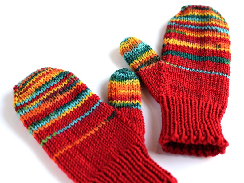red toddler mittens