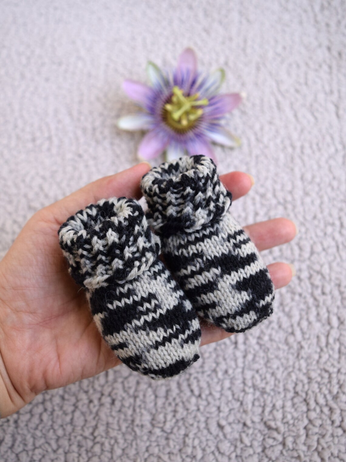 Baby socks zebra striped baby socks stayon socks black and Etsy