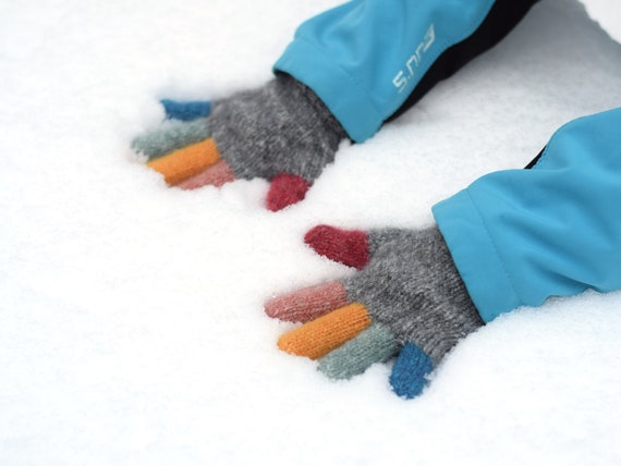 Gants D'hiver Tricotés Demi doigt Pour Enfants De 3 À 5 Ans - Temu Belgium
