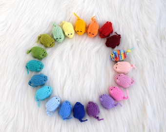 Set of 20 pigs, rainbow colors pocket pigs stuffed toy, baby shower gifts, birthday party gifts