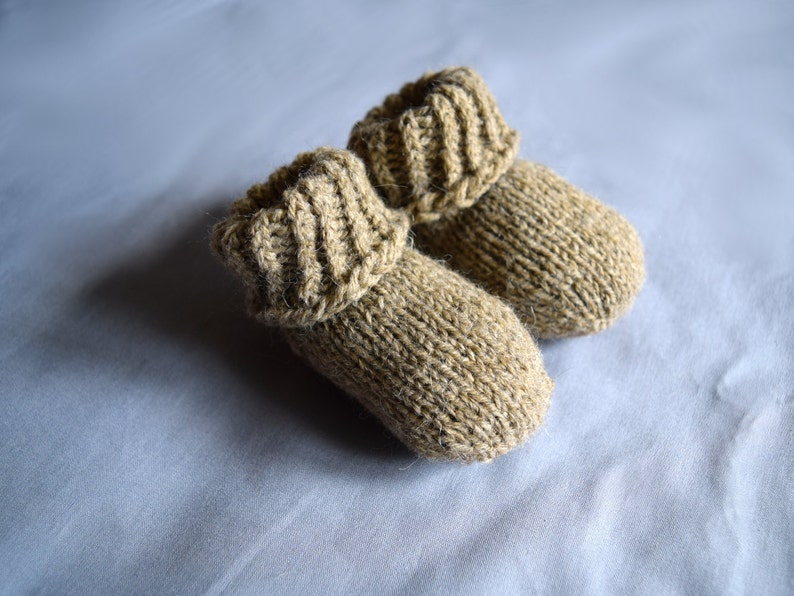 Thick baby alpaca socks soft wool and alpaca kids socks newborn socks cream toddler socks grey baby shower gift brown