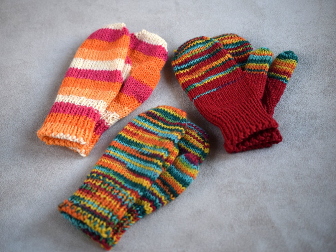 Wool Toddler Gloves Childrens' Mittens in Rainbowgrey Etsy