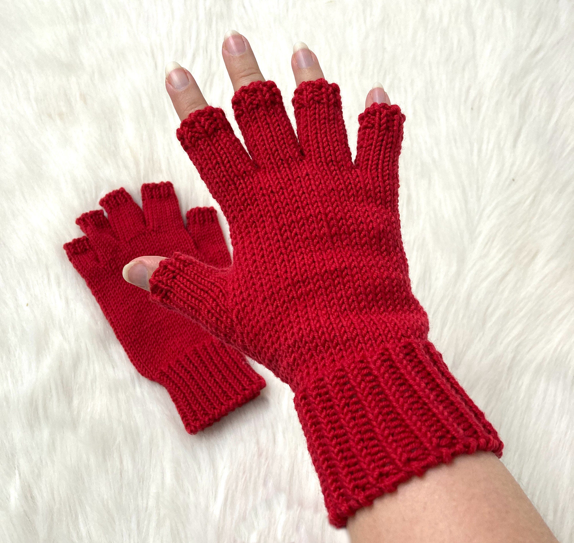 Coxeer Women Fingerless Gloves Knitted Solid Color Half Finger Mittens Computer Gloves, Adult Unisex, Size: One size, Gray