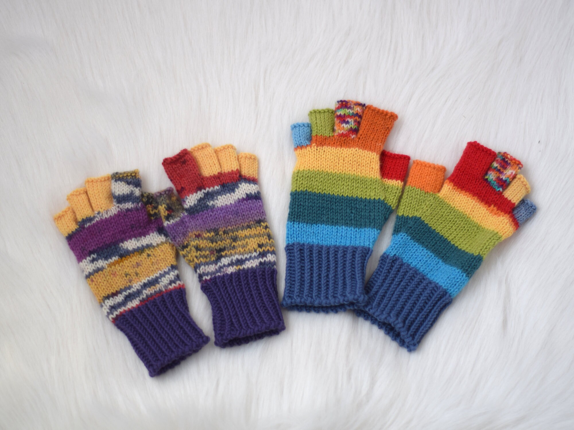 BESTYASH Kleurrijke Regenboog Armwarmers Verstelbare Vingerloze