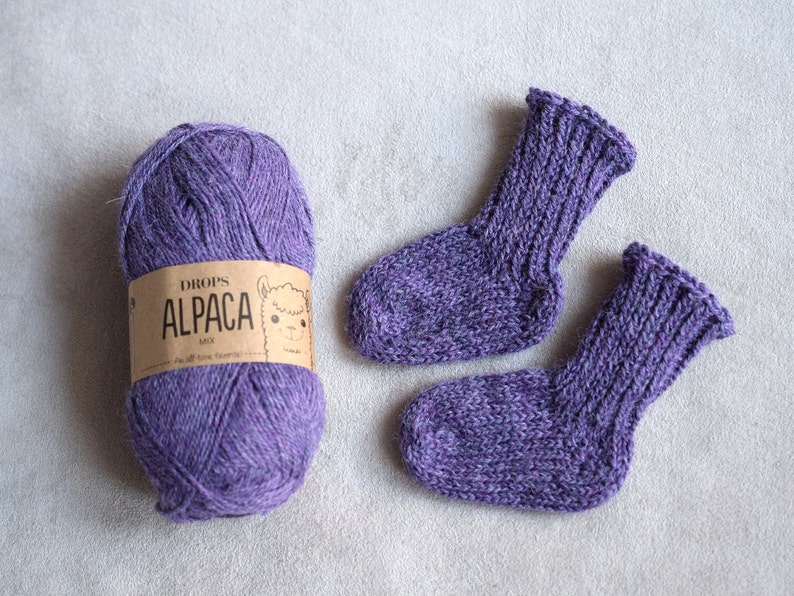 purple baby socks
