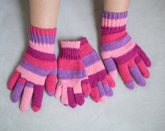 5 Paia Muffole Magiche Per Bambine 2-5 Anni - Guanti Invernali Lavorati A Maglia, Motivi Colorati, Lavabili In Lavatrice - Foto 7