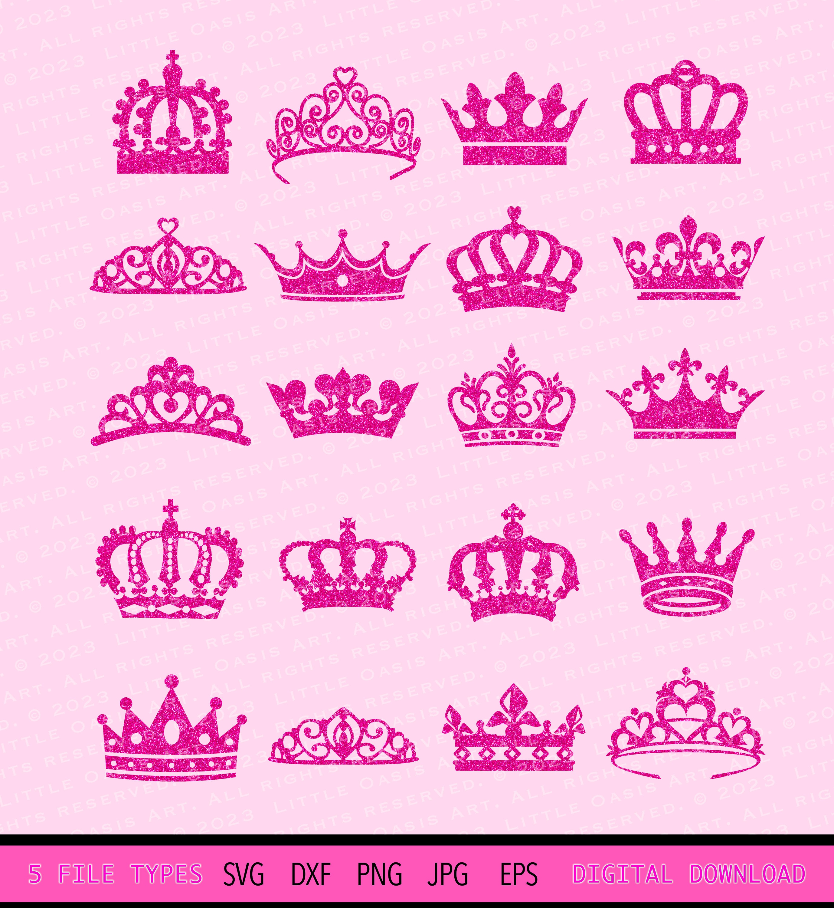 Crown SVG Bundle, Crown Svg, Tiara Svg, Queen Tiara Svg, Princess Tiara