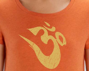 T-shirt bio OM YOGA MANTRA imprimé en France artisan équitable fairwear vegan