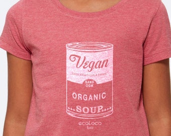T-shirt bio VEGAN imprimé en France artisan mode éthique équitable vegan