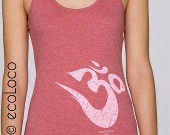 Women yoga organic tank top OM YOGA MANTRA Fair Trade Artisan France vegan ethical fashion