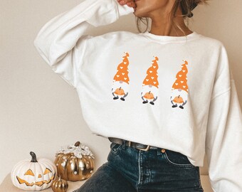 Fall Gnome Sweatshirt, Fall Themed Sweatshirt for Women, Gnome Sweatshirt, Womens Fall Sweater, Cute Gnome Unisex Sweatshirt, Fall Clothing