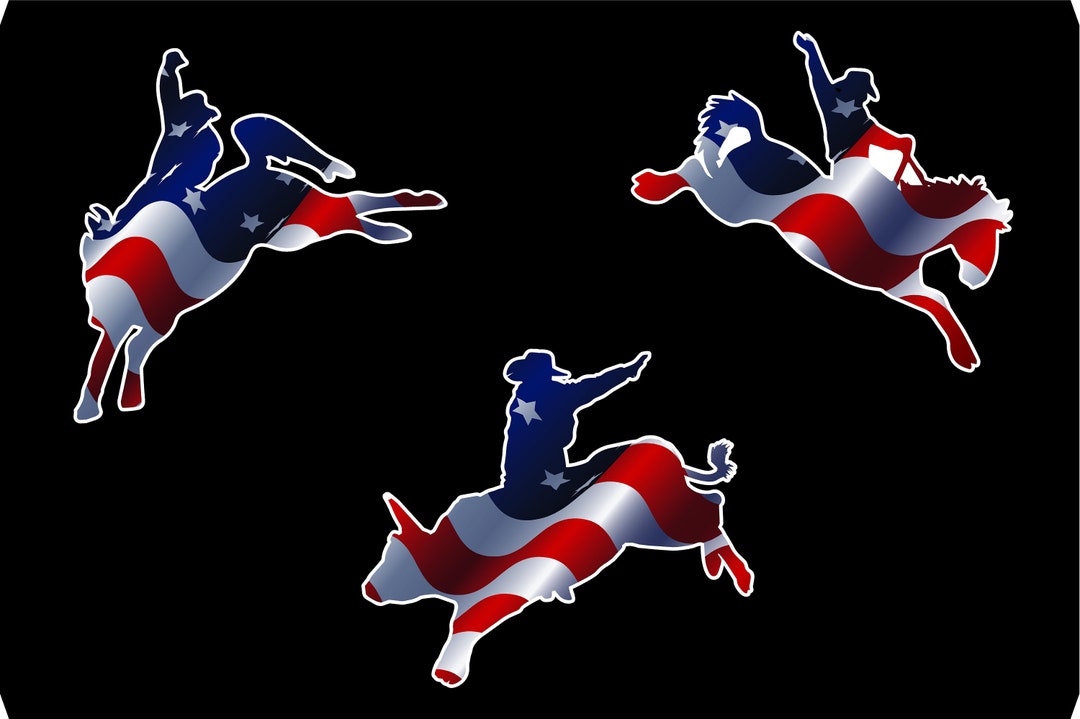 American Flag Rodeo Decals ~ Decal for Tumbler ~ Vinyl Car Decal - Etsy